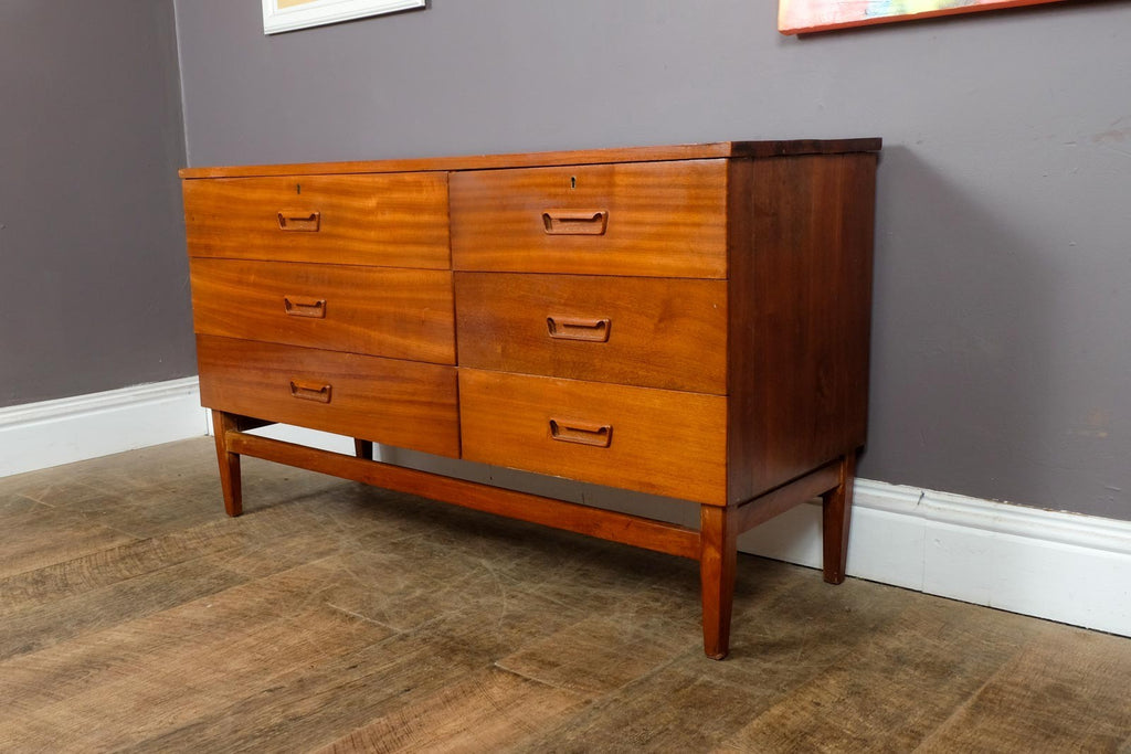 Vintage Danish Style Mid Century Solid Teak Chest of Drawers