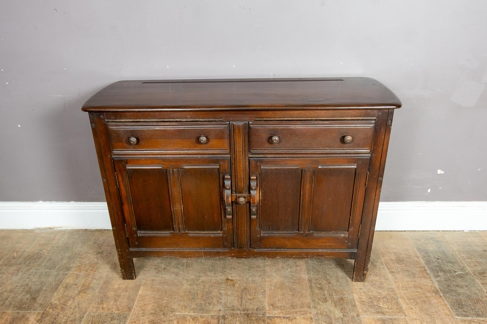 Vintage Retro Ercol Old Colonnial Sideboard Dark Elm