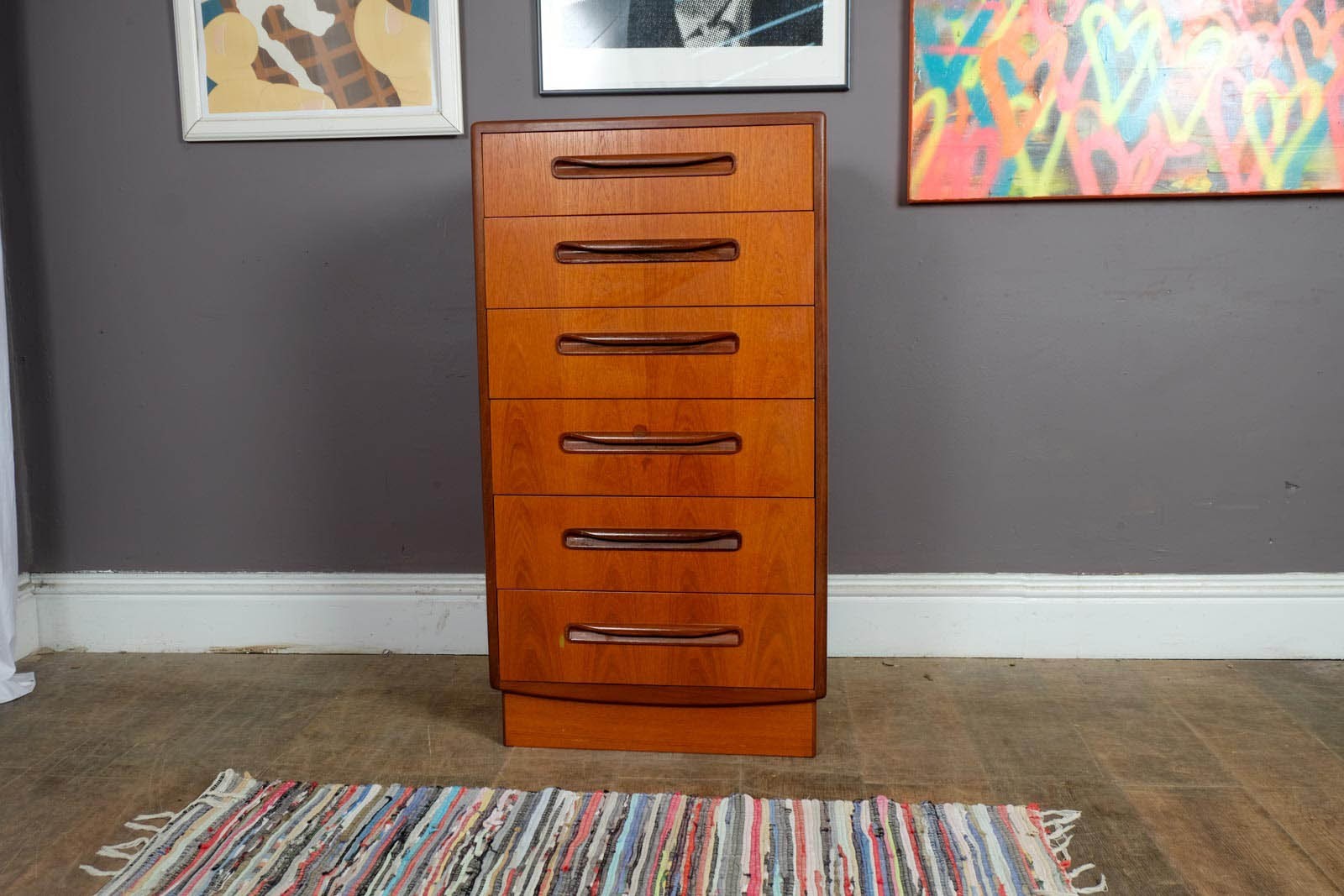 Vintage Retro G Plan Fresco Tall Boy Chest of Drawers