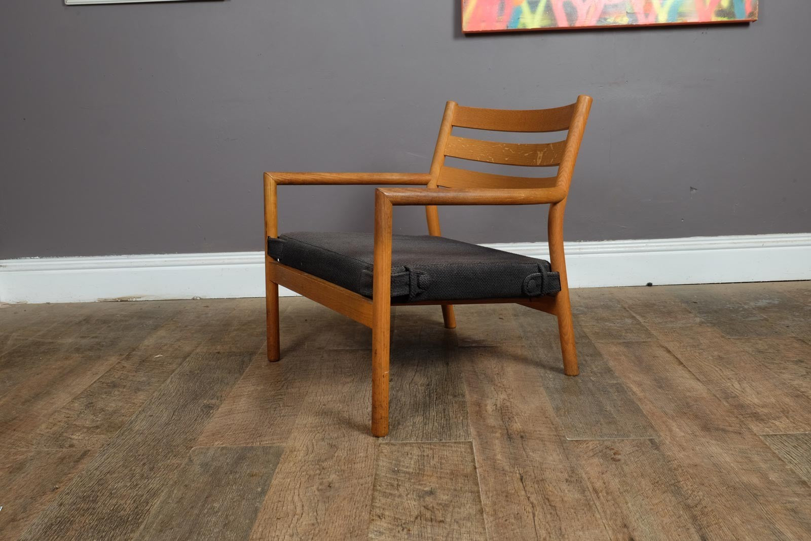 Vintage Retro Pair of Jed Light Oak Armchairs by David Irwin, Habitat