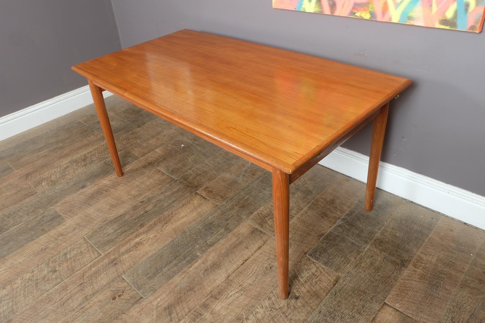 Vintage Retro Danish Teak Extending Dining Table by Gudme mobel Fabrik