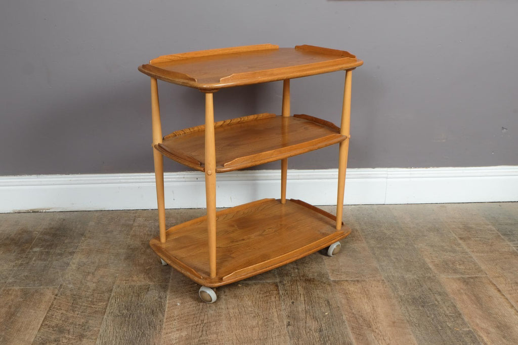 Vintage Retro Ercol Light Elm Tea Trolley