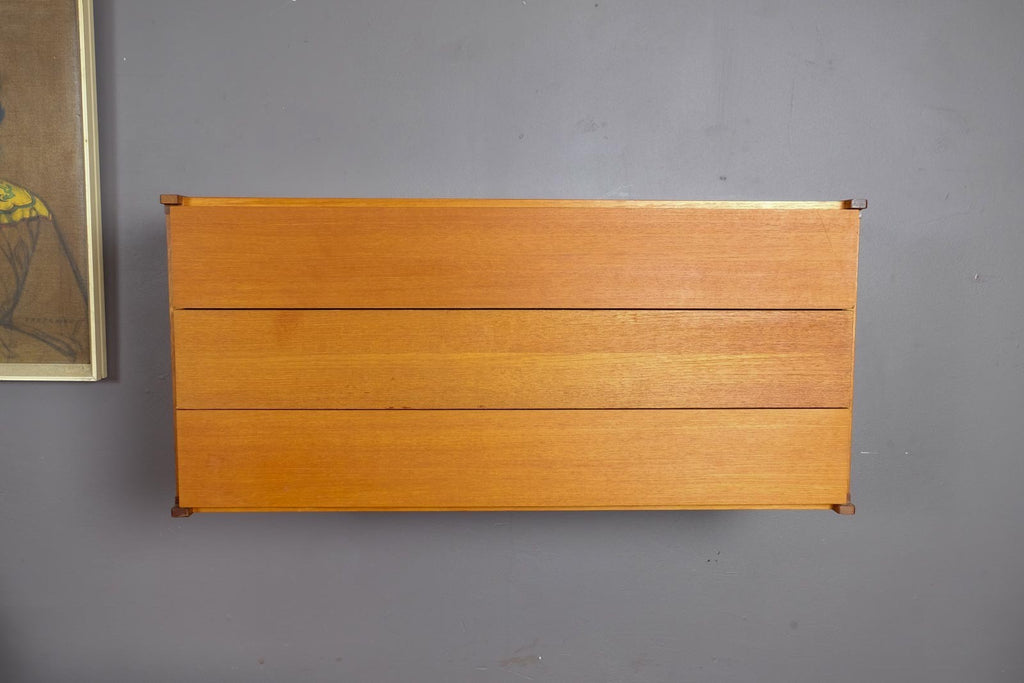 Vintage Retro Floating Teak Drawer Unit by Beaver and Tapley