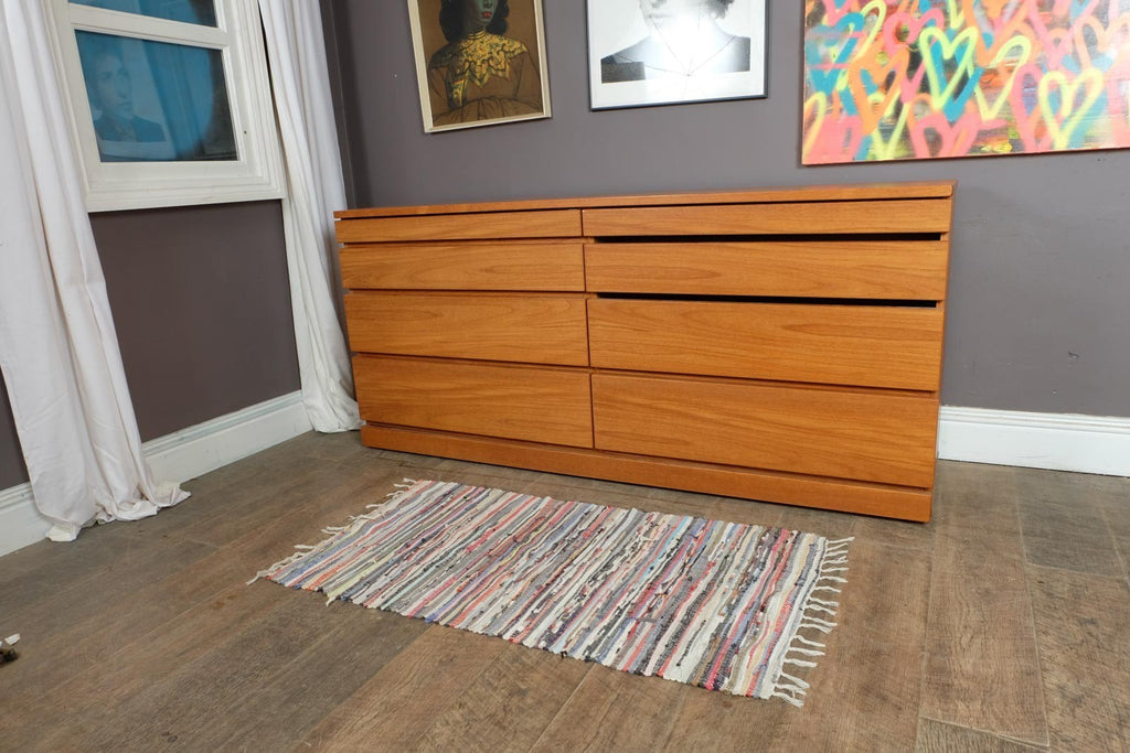 Vintage Retro Large Teak Drawer Unit Sideboard by Skovby