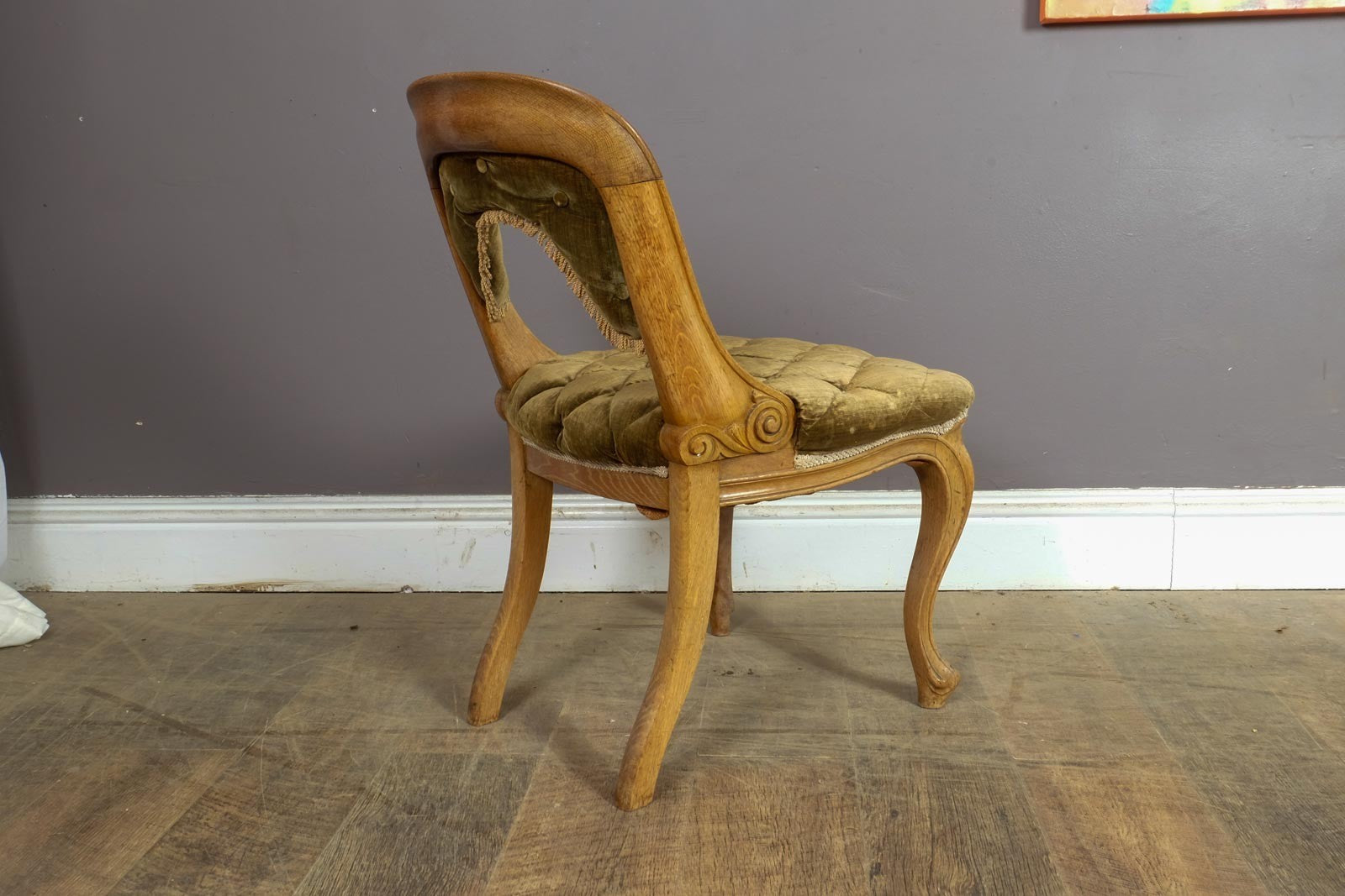 Antique  French Louis XV style walnut chair