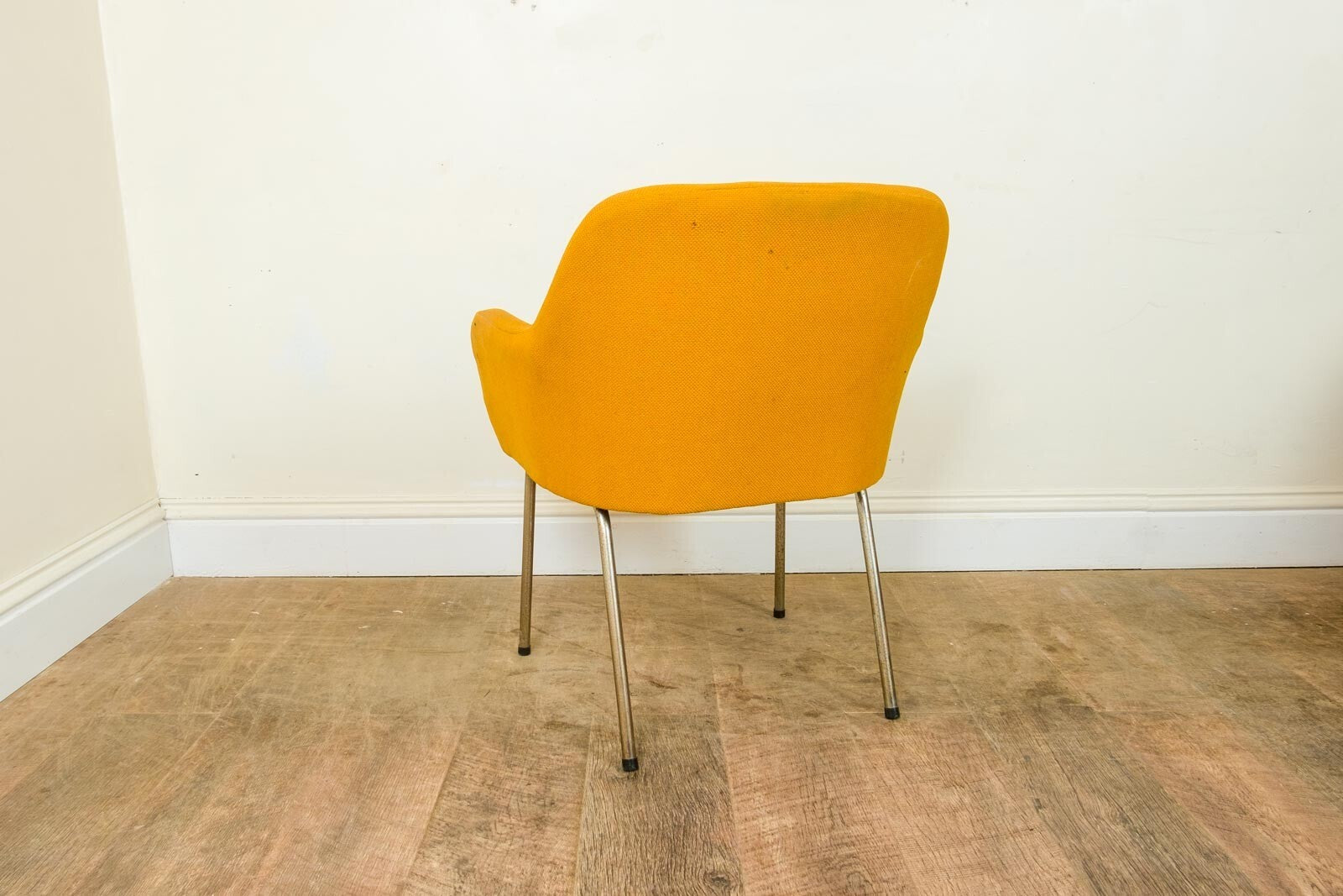 Vintage Retro pair of Mid Century Mustard Side Chairs