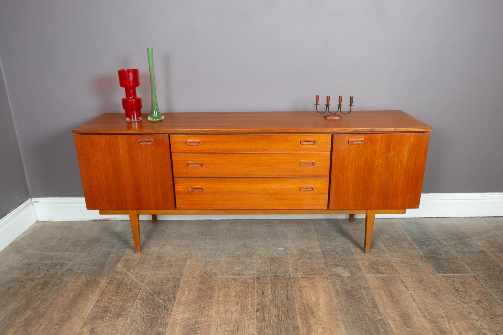 Vintage Retro Large Teak Mid Century Sideboard by Nathan Furniture