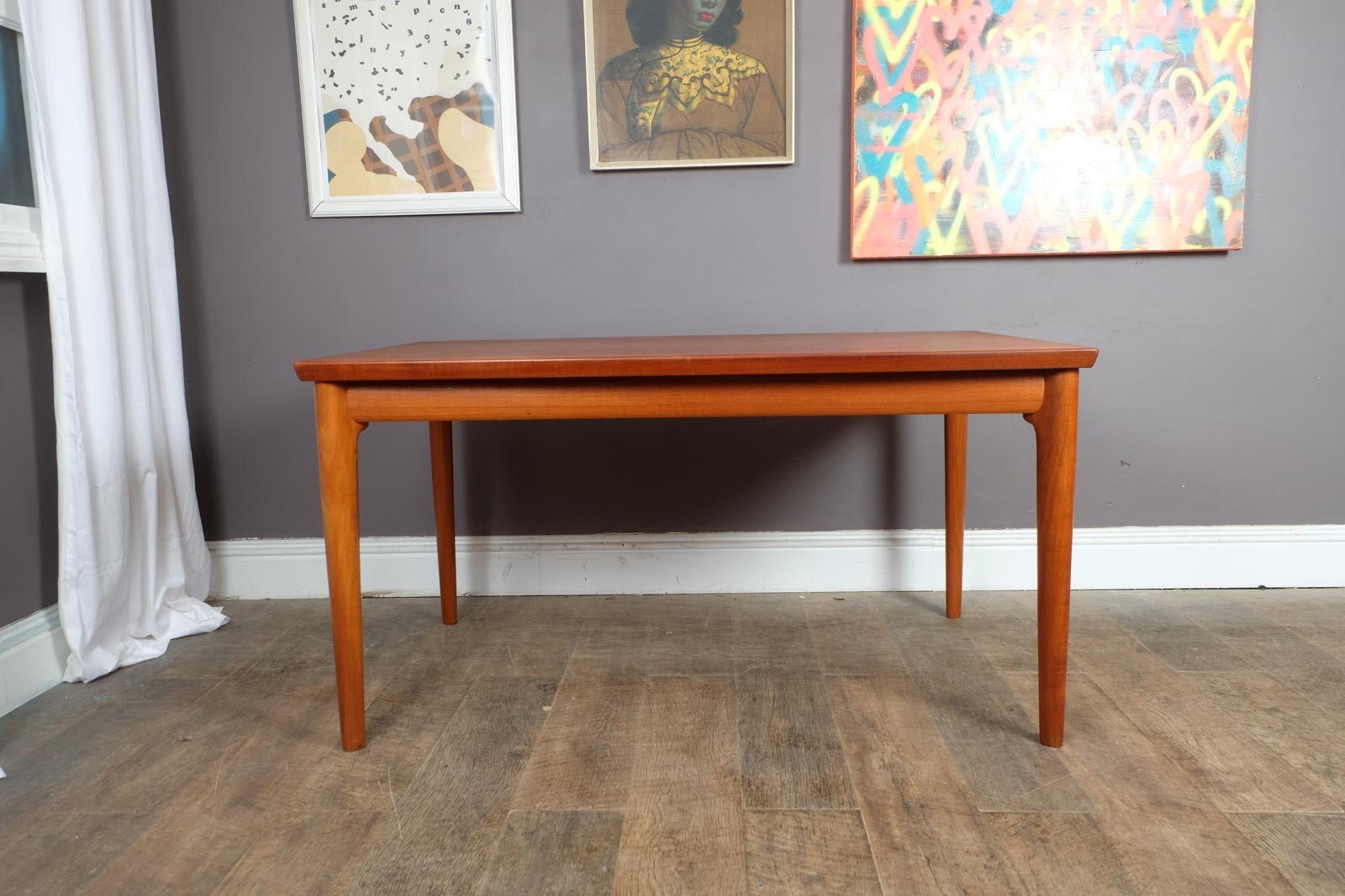 Vintage Danish Extending Teak Dining Table by Grete Jalk for Glostrup