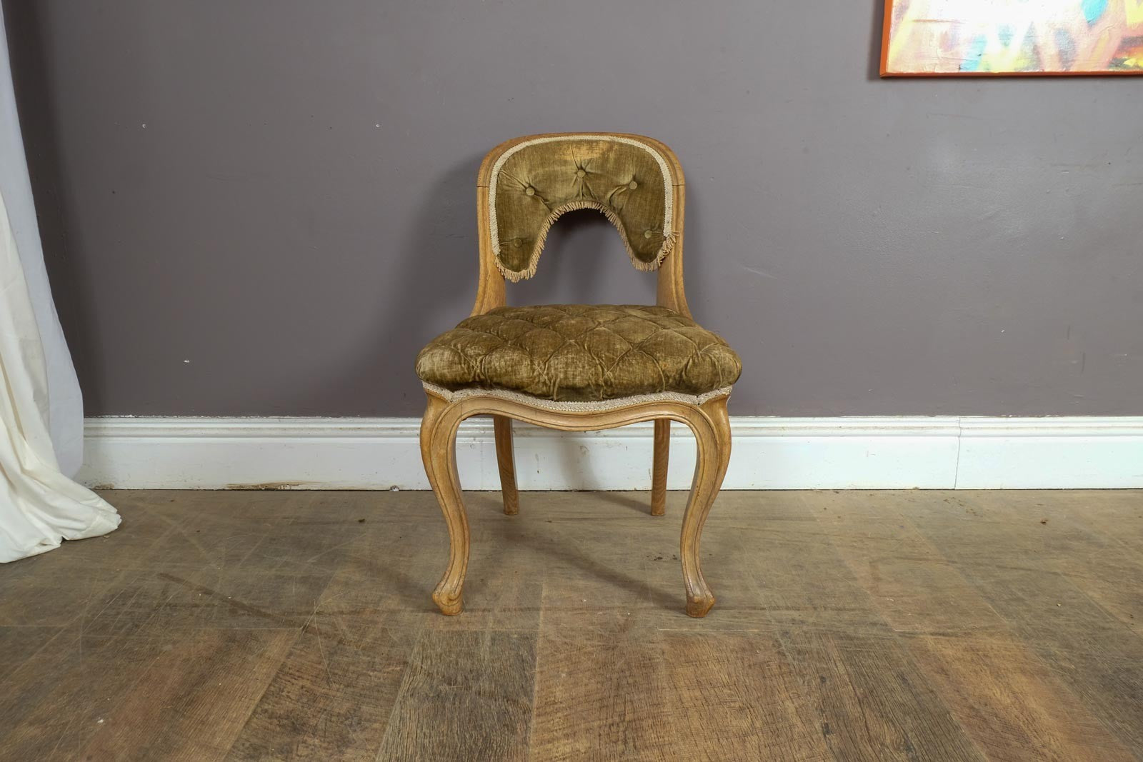 Antique  French Louis XV style walnut chair