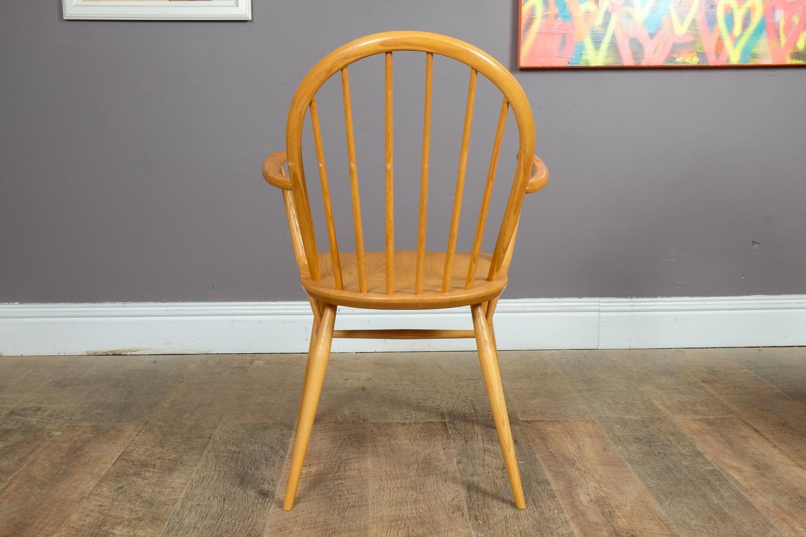 Ercol Windsor Light Elm Carver Dining Chair - New Shape