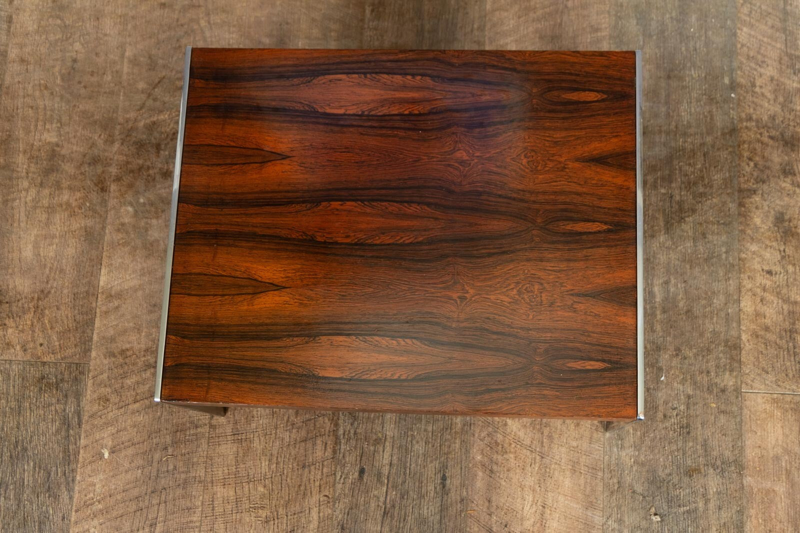 Vintage Rosewood and Chrome Side Table by Merrow Associates