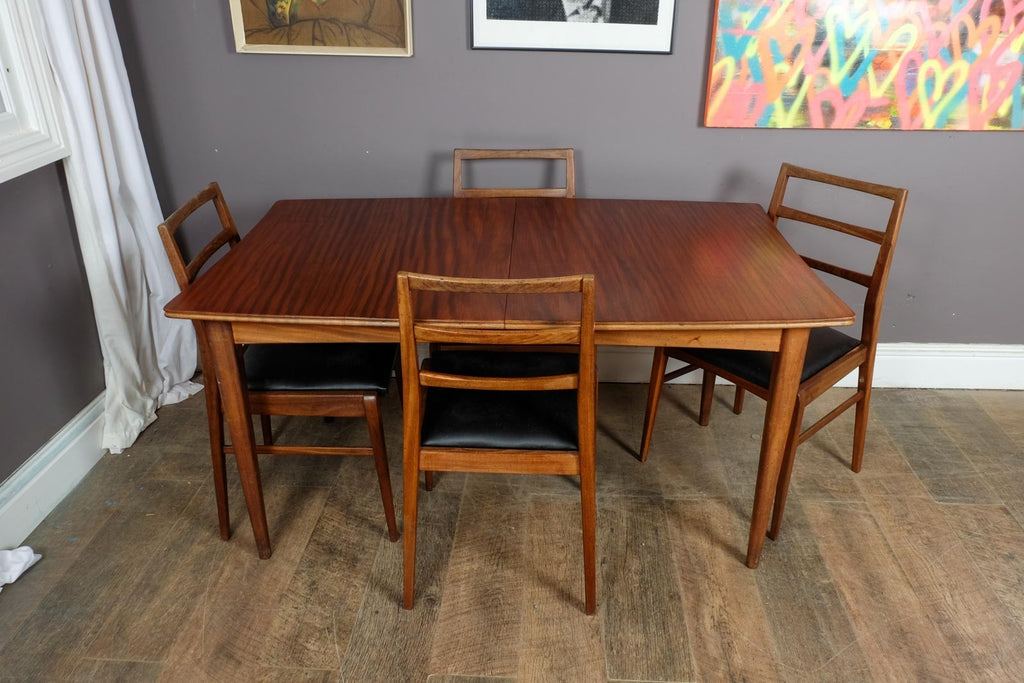 Vintage Retro Extending Dining Table and 4 Chairs by Fyne Ladye Richard Hornby