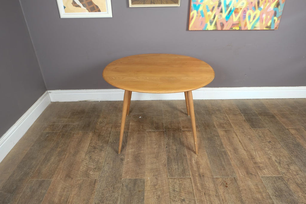 Vintage Retro Ercol Light Elm Breakfast Table
