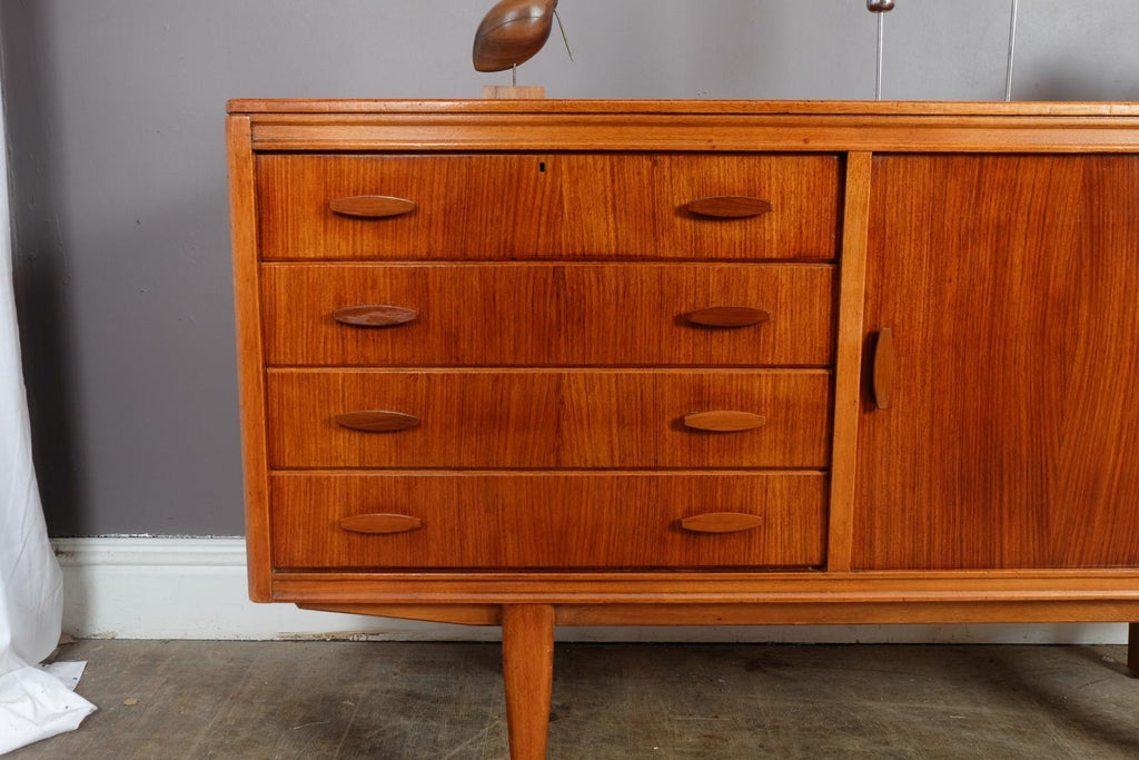 Vintage Mid Century Danish Style Small Teak Sideboard