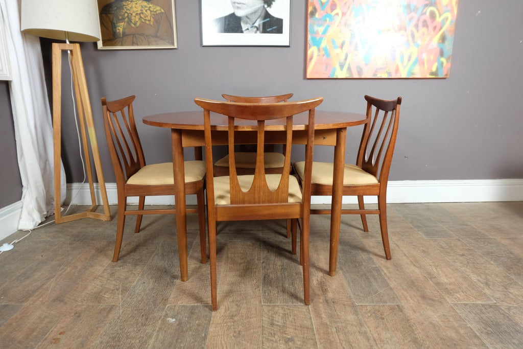 Vintage Retro G Plan Extending Dining Table and 4 Brasilia Chairs