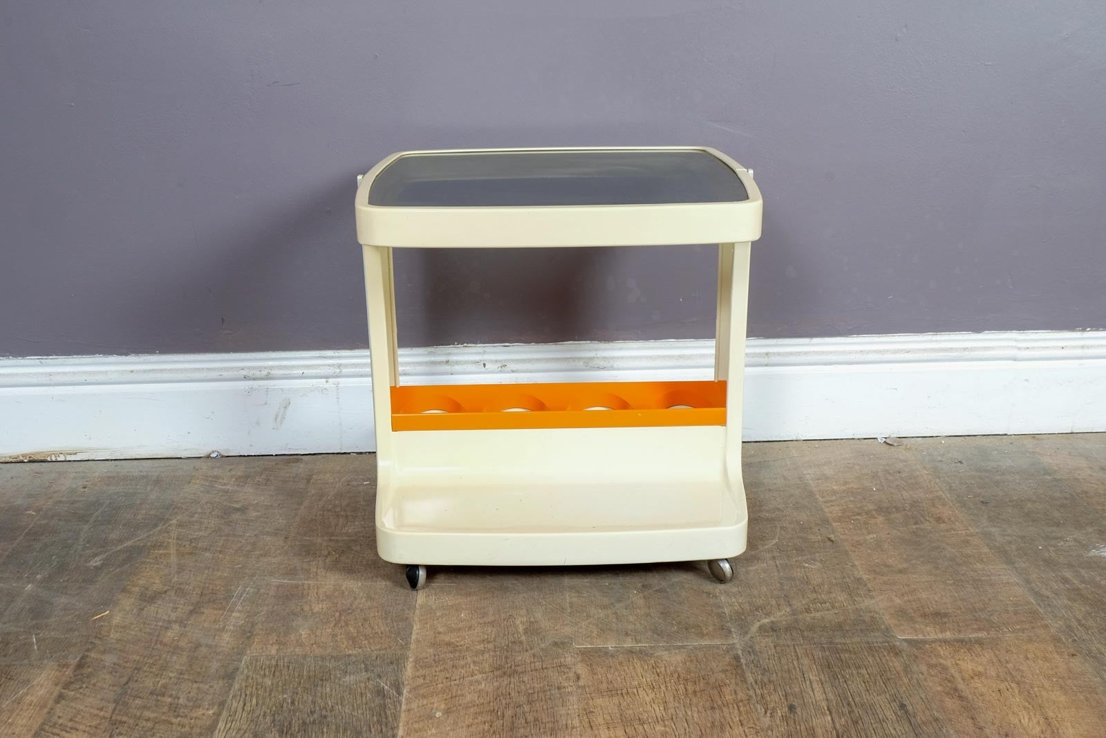 Marc Held for Prisunic Bar Trolley Vintage 1970s Space Age French Design Plastic