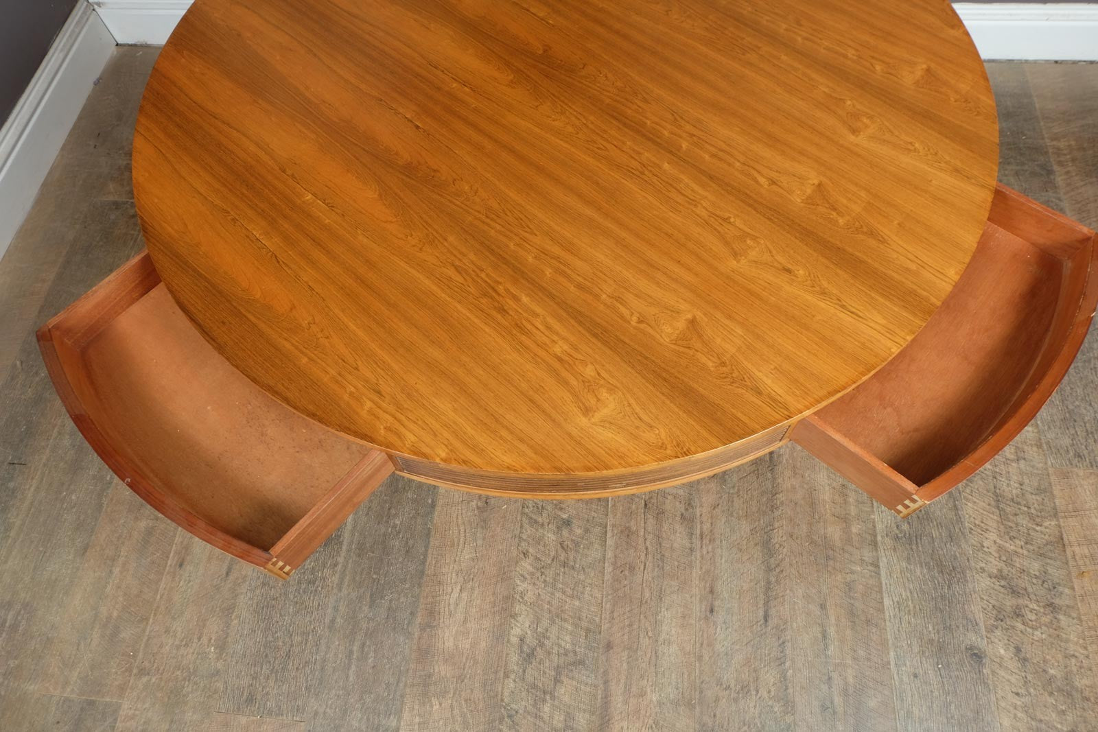Vintage Rosewood Bridgford Drum Dining Table by Archie Shine