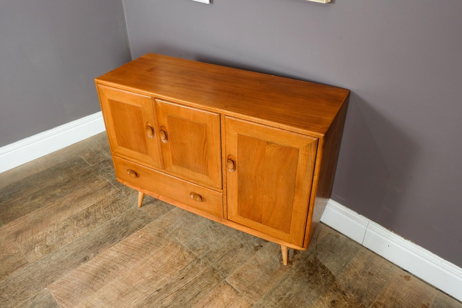 Vintage Retro Ercol Light Elm Sideboard Model 366