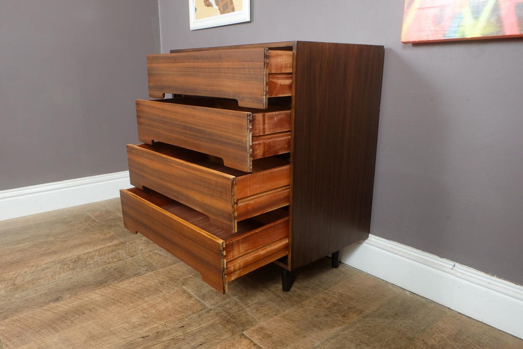 Vintage Walnut C Range Chest of Drawers by Stag