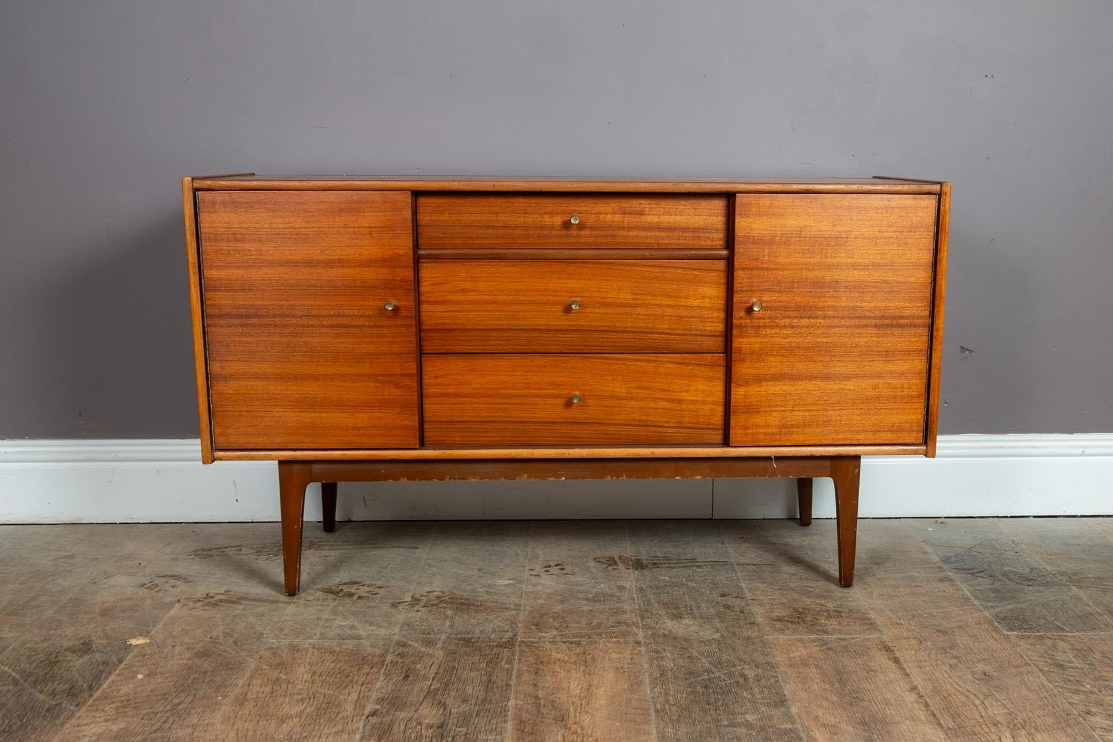 Vintage Mid Century Small Teak Sideboard by William Lawrence
