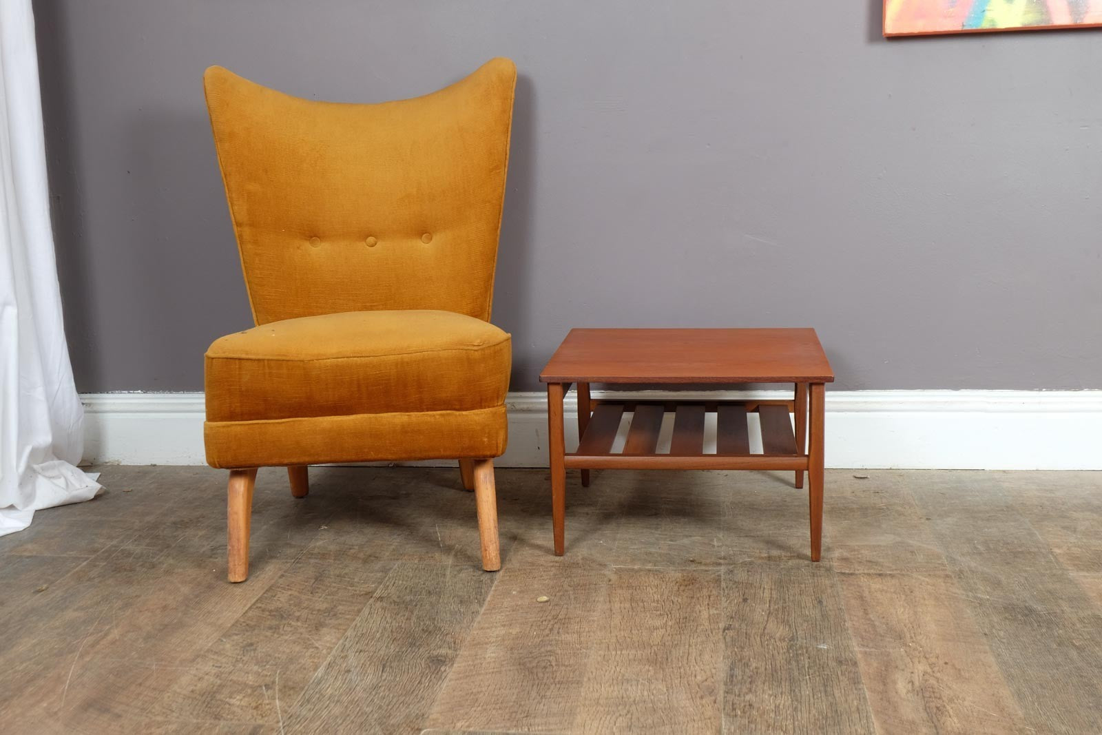 Vintage Retro Small Teak Sidetable by Myer