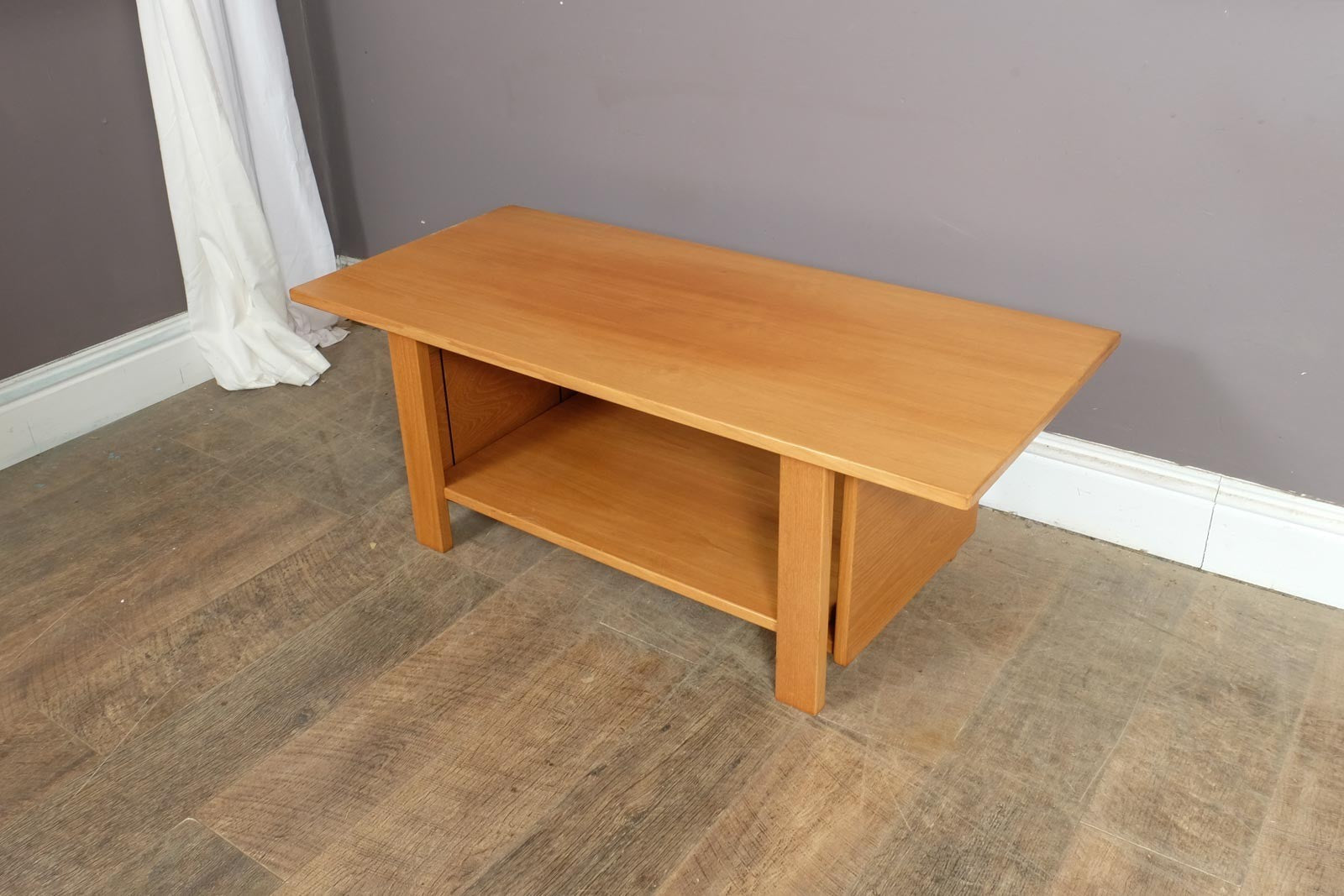 Vintage Retro Light Teak Nest of 3 Tables