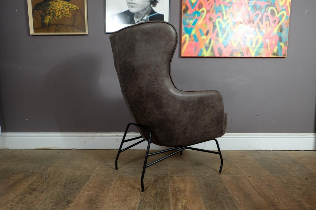 Retro Faux Leather Otley Arm Chair