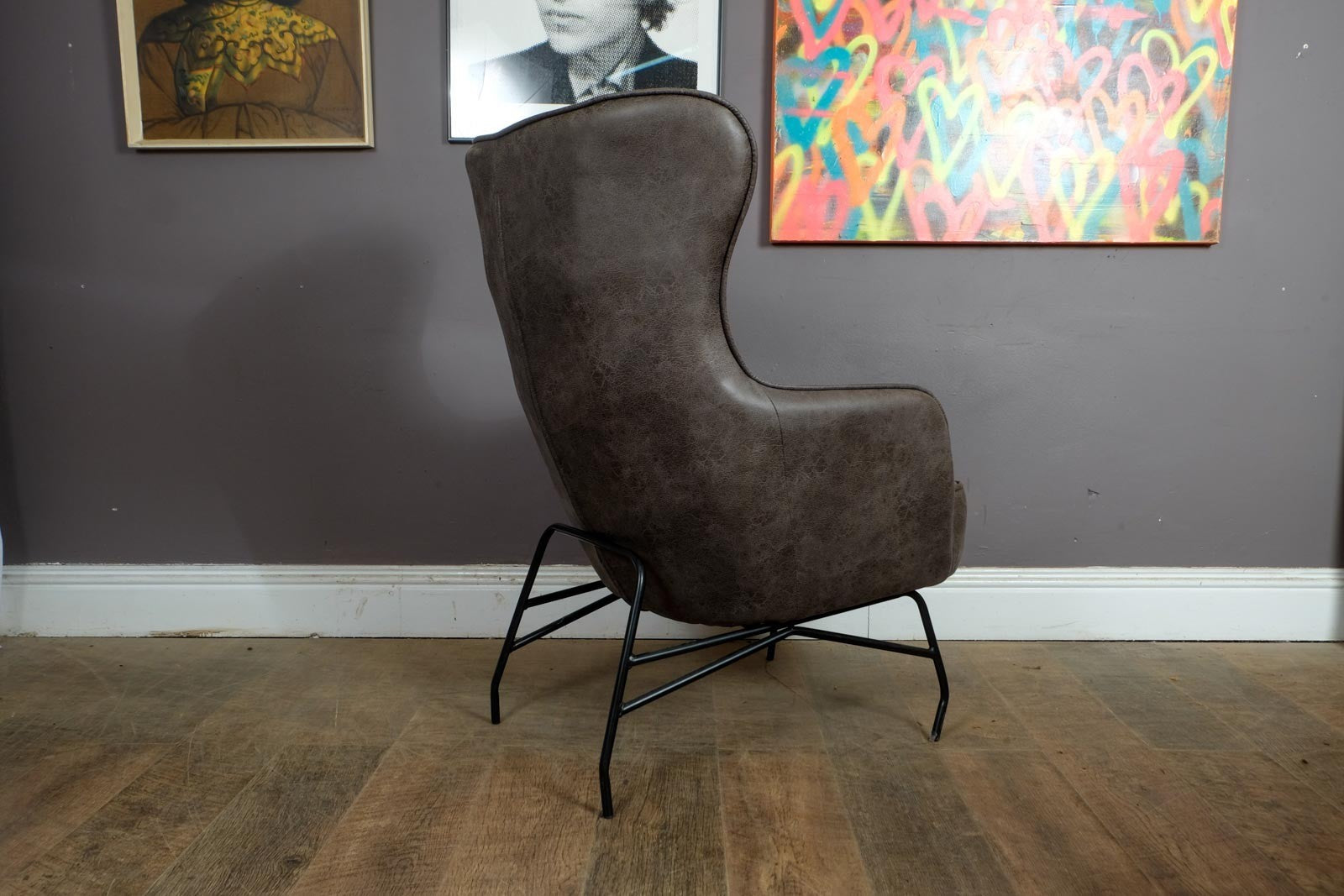 Retro Faux Leather Otley Arm Chair