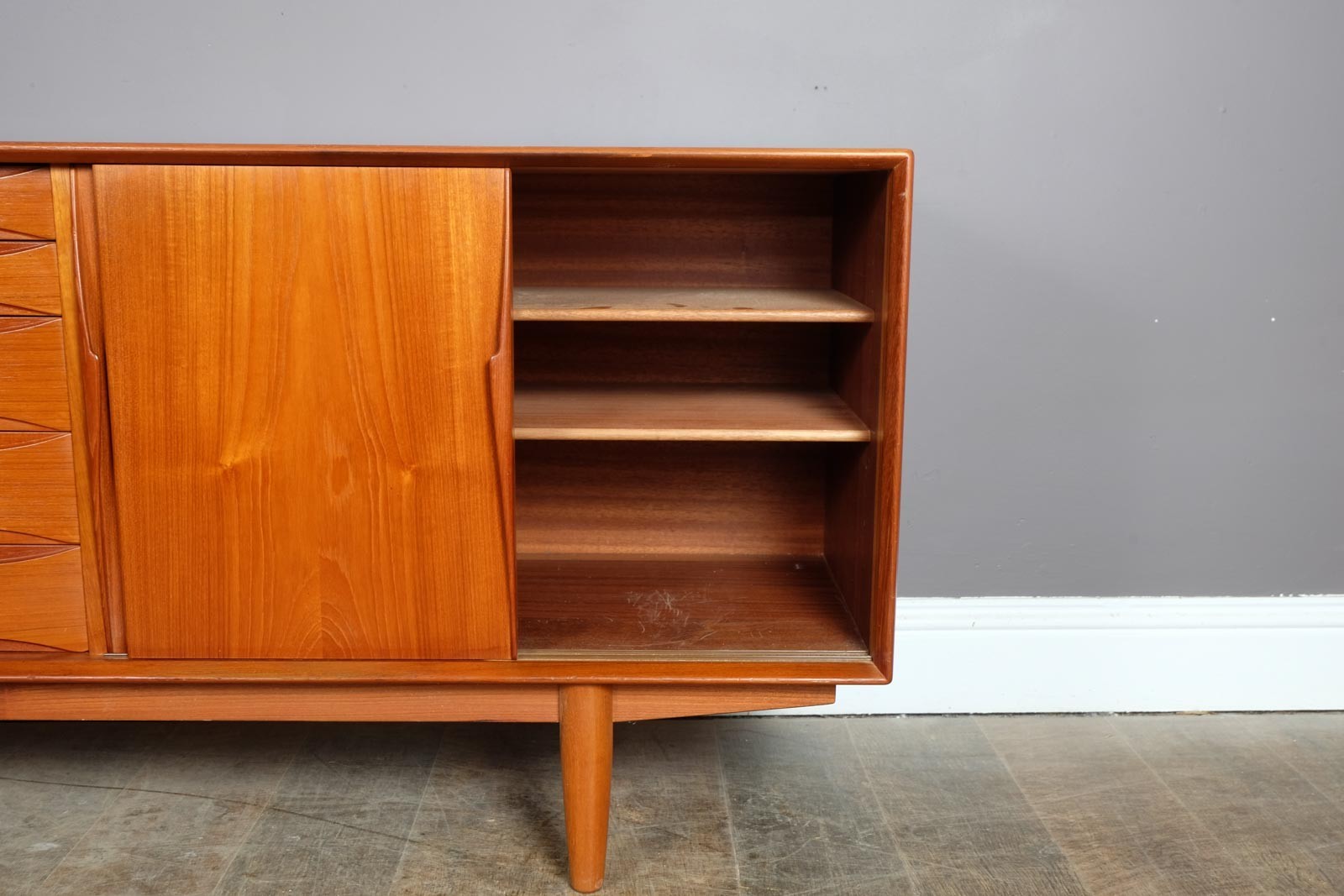 Vintage Large Danish Teak Sideboard by Dyrlund