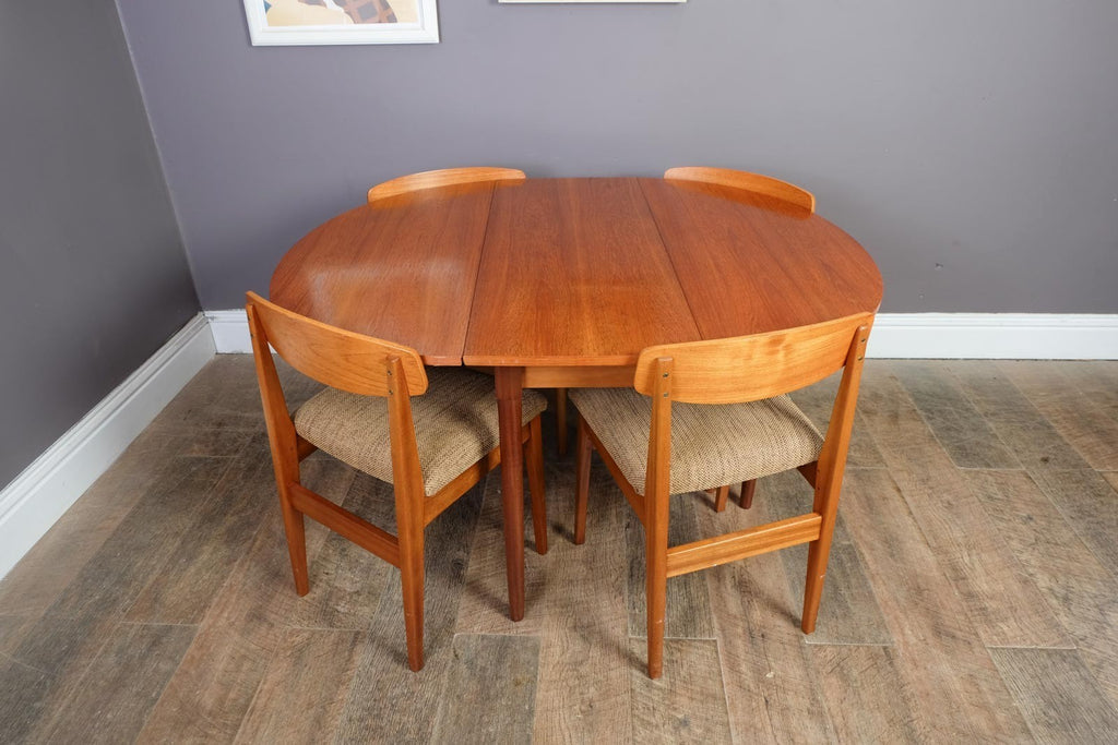 Vintage Retro G Plan Drop Leaf Dining Table and 4 Chairs
