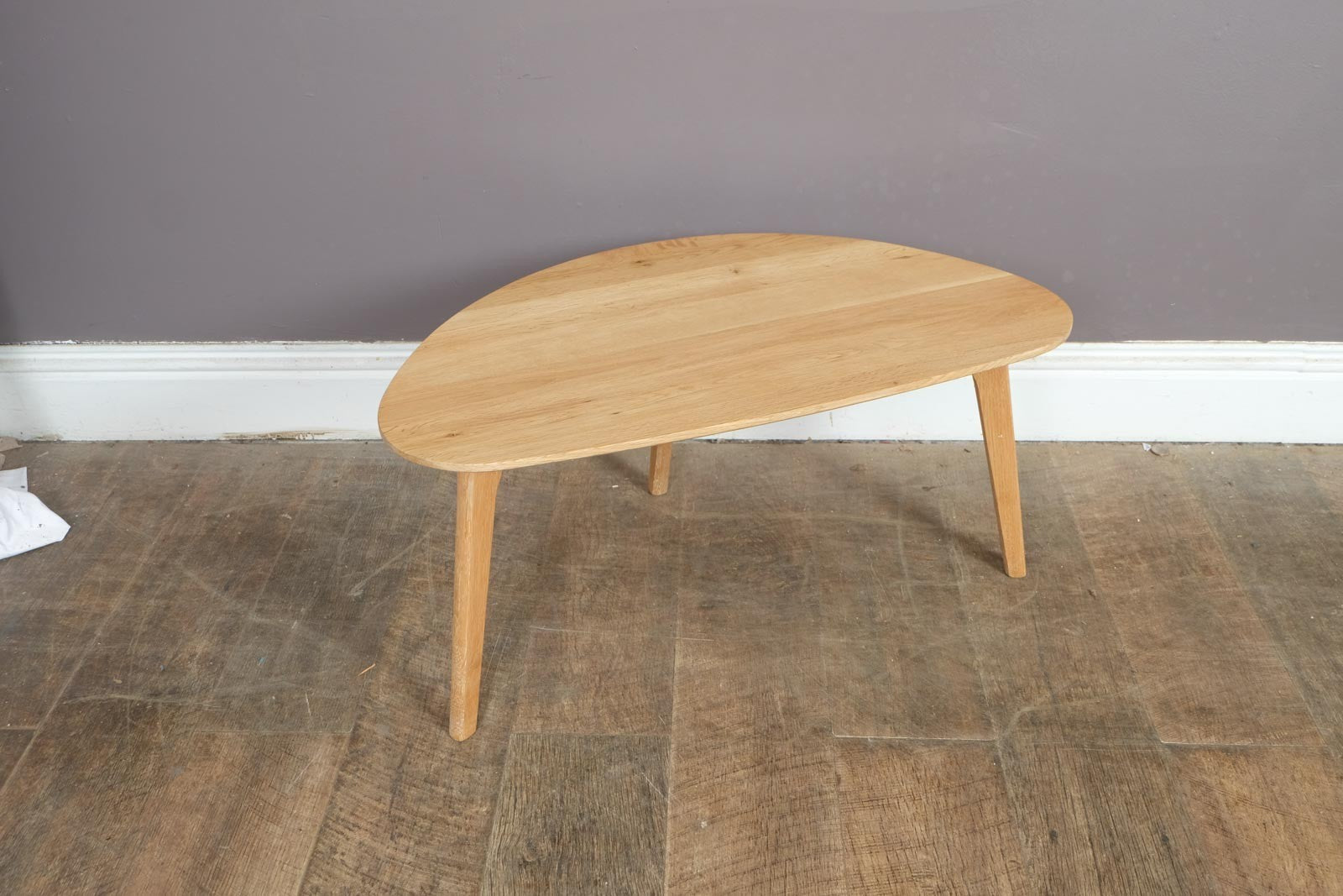 Vintage Retro Light Oak Side Table