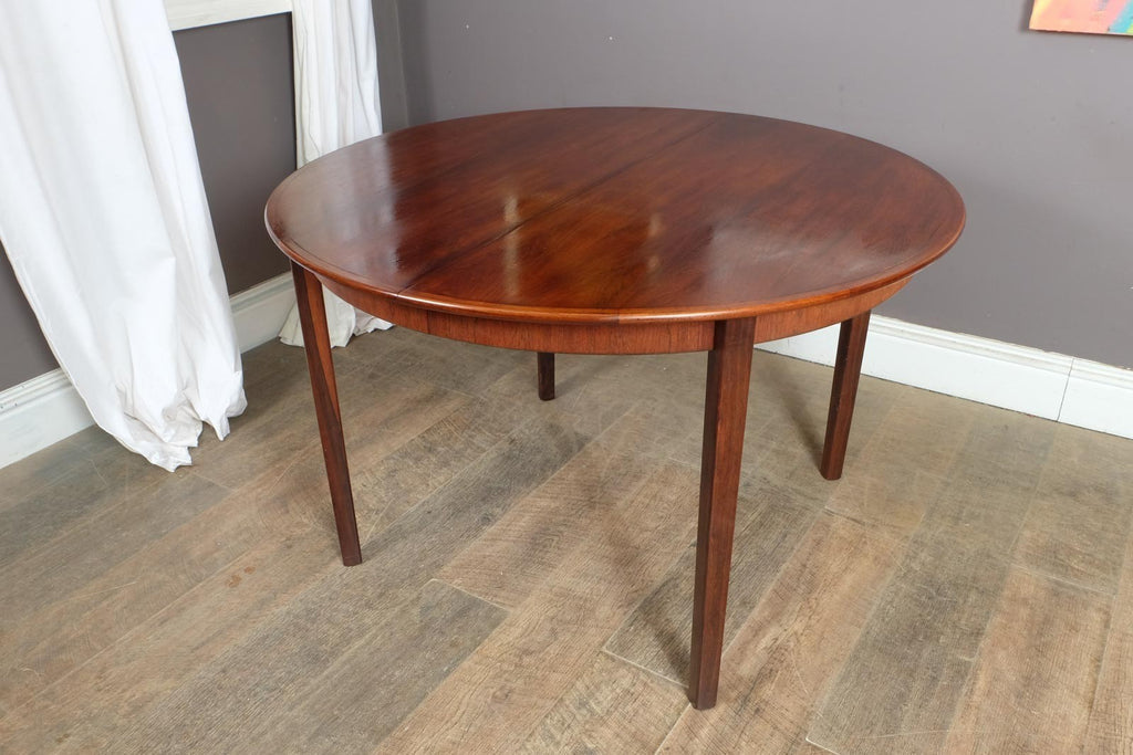 Vintage Retro Danish Rosewood Extending Dining Table