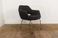 Vintage Retro Fabric and Vinyl Conference Desk Chair