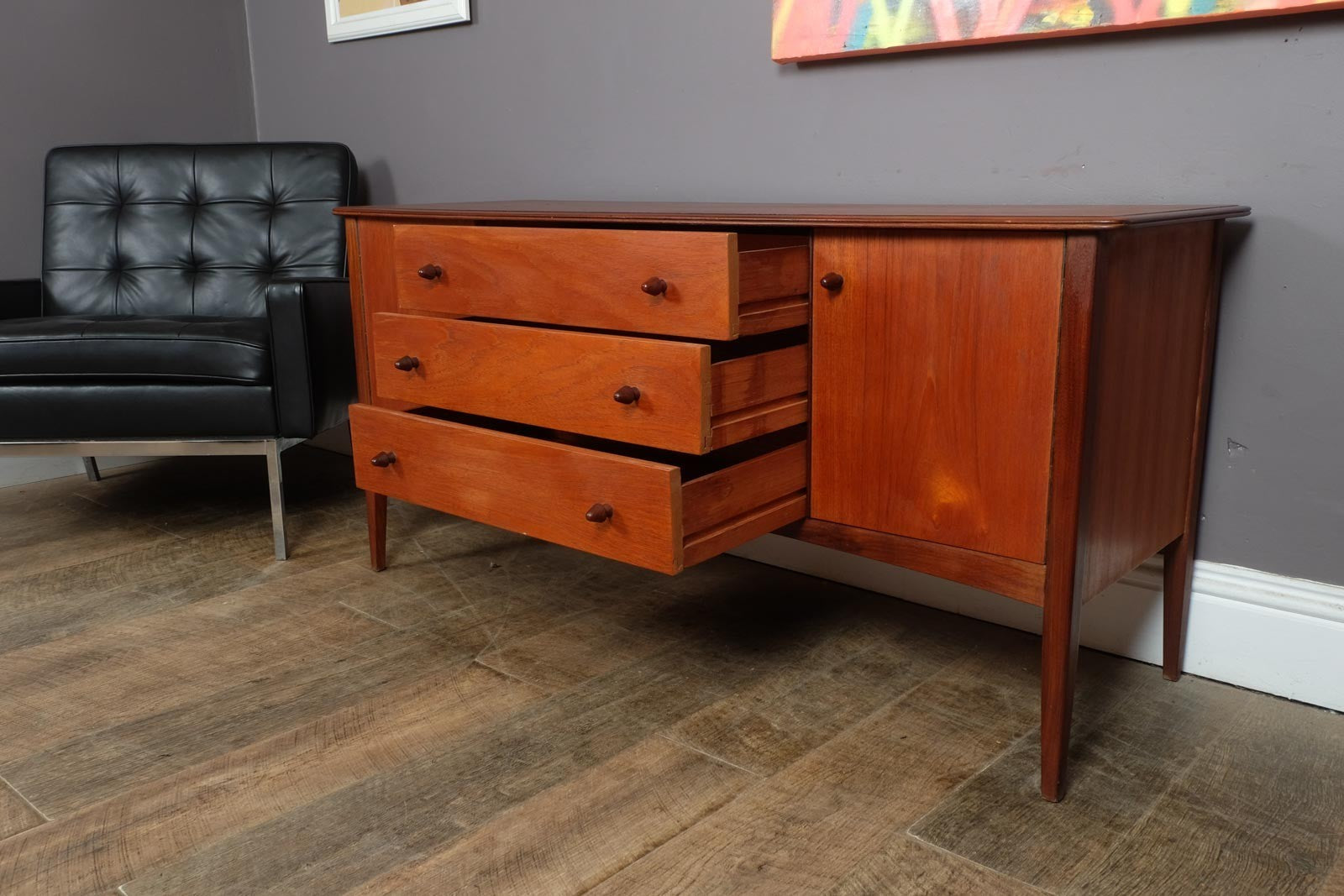 Vintage Retro Mid Century Small Teak Sideboard