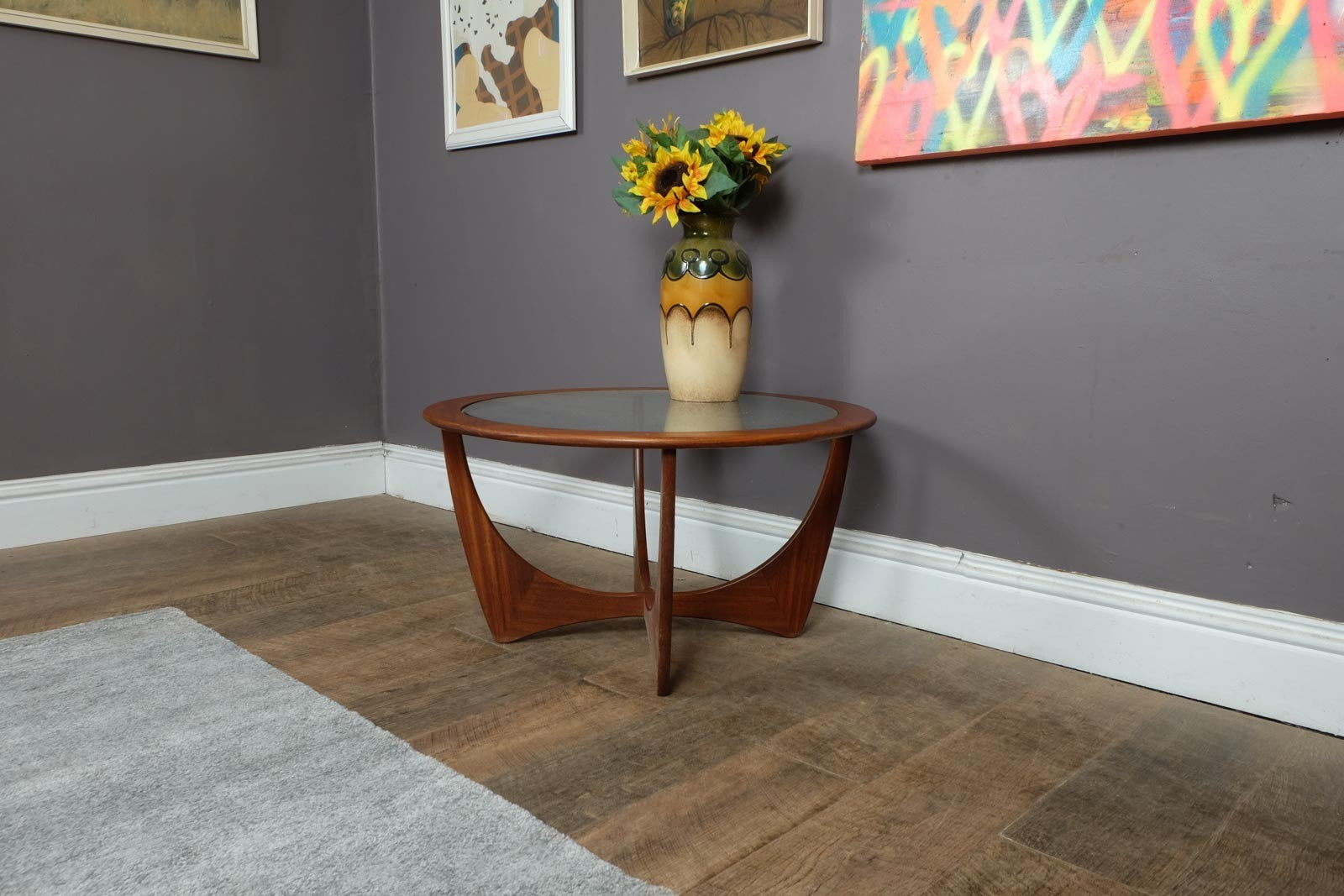 Vintage Retro G Plan Astro Teak and Glass Coffee Table