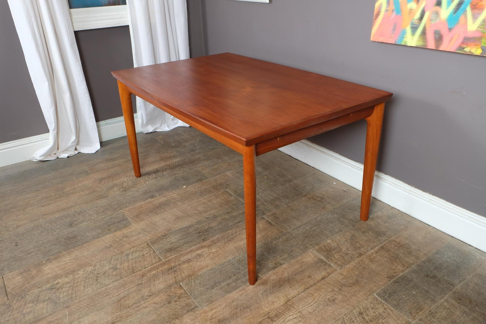 Vintage Danish Extending Teak Dining Table by Grete Jalk for Glostrup