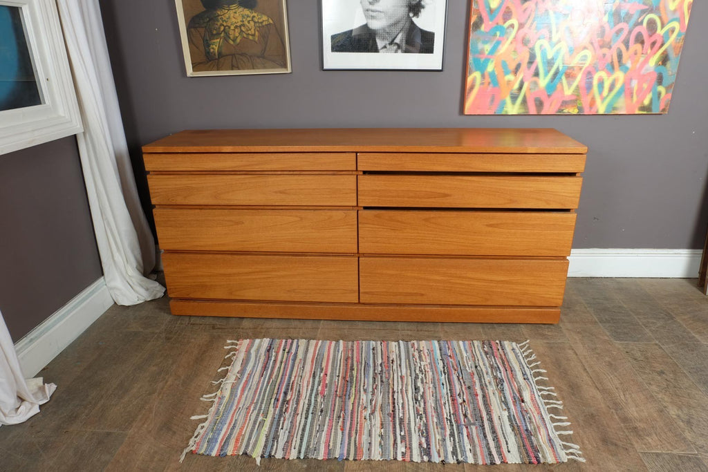 Vintage Retro Large Teak Drawer Unit Sideboard by Skovby