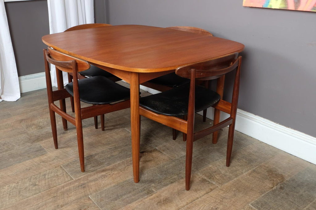 Vintage Mid Century G Plan Extending Dining Table and 4 Chairs by Kofod Larsen