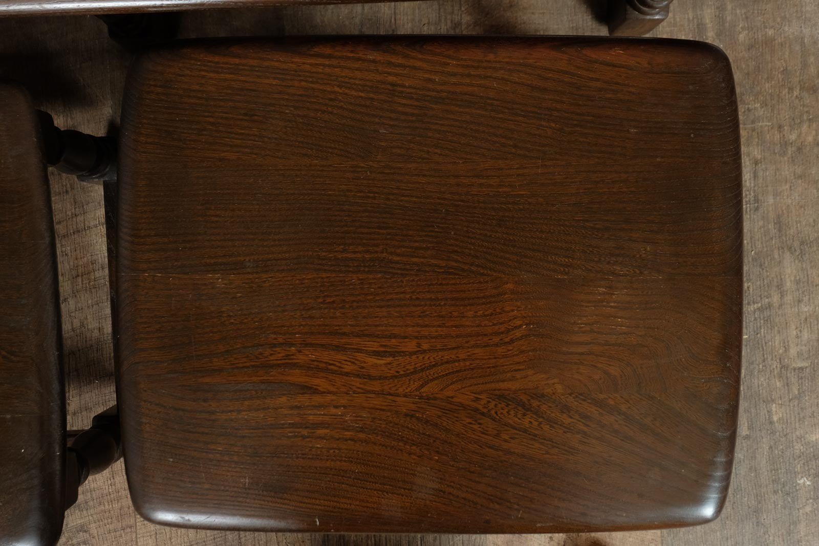 Vintage Retro Ercol Colonial Nesting Tables in Dark Elm