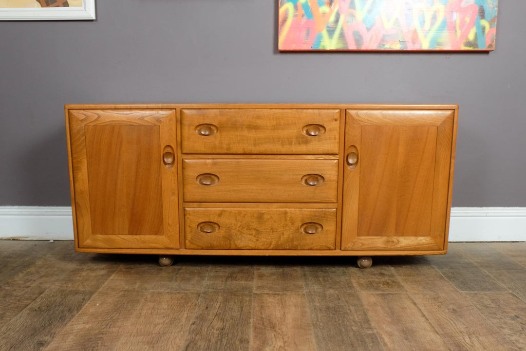 Vintage Ercol Light Elm Sideboard Model 455