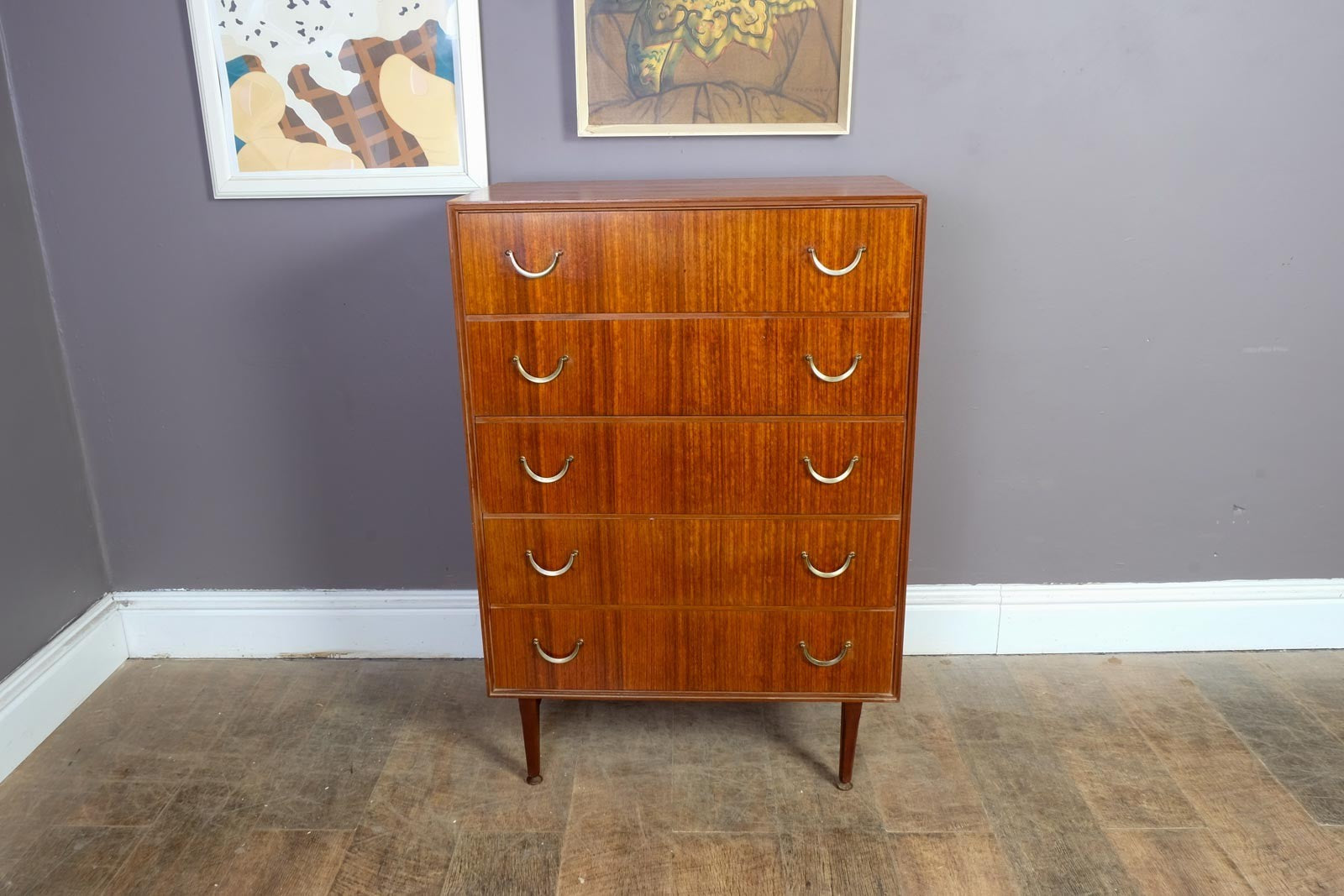 Vintage Retro Mid Century Teak Chest of Drawers by Meredew
