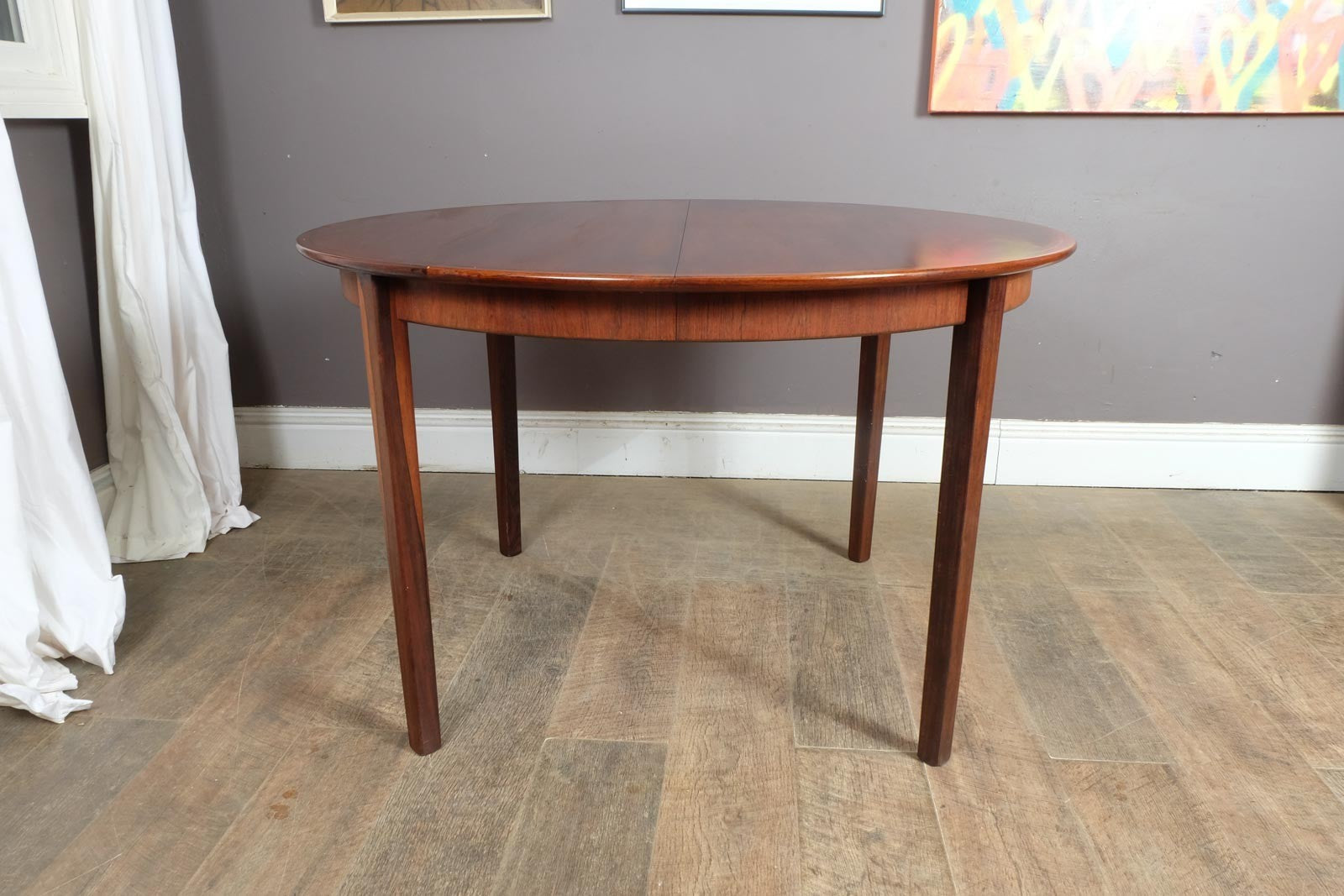Vintage Retro Danish Rosewood Extending Dining Table