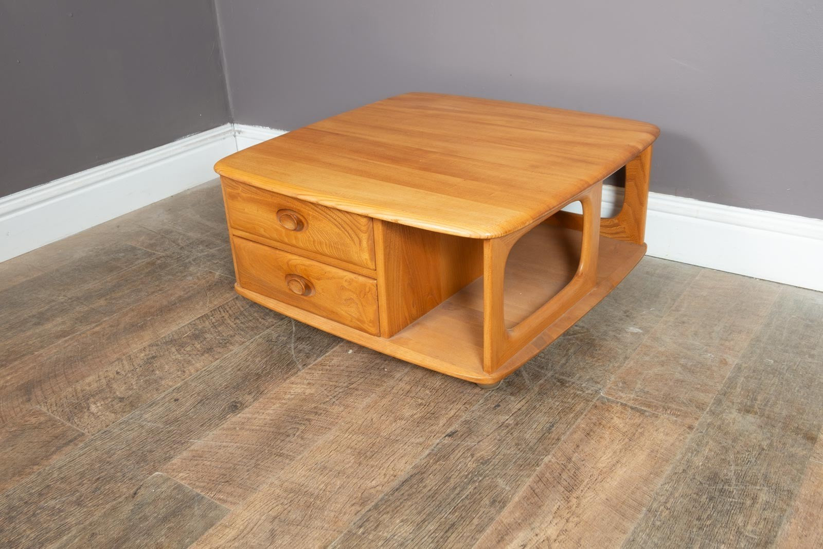 Ercol Light Elm Pandora Box Coffee Table