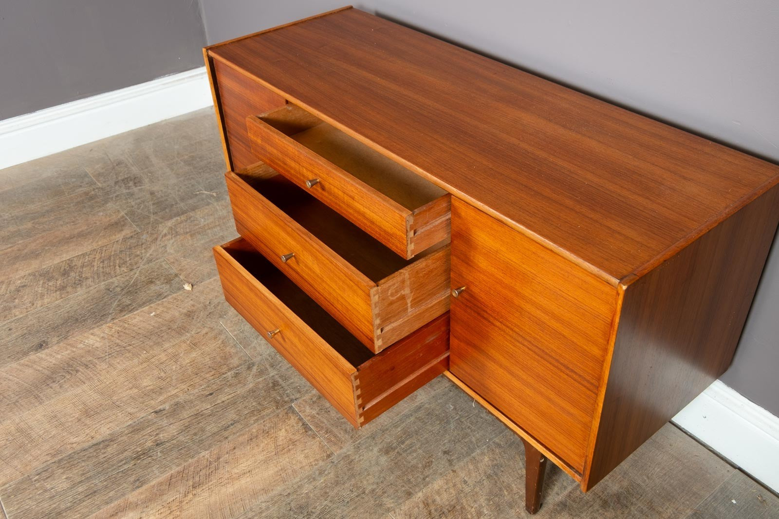 Vintage Mid Century Small Teak Sideboard by William Lawrence