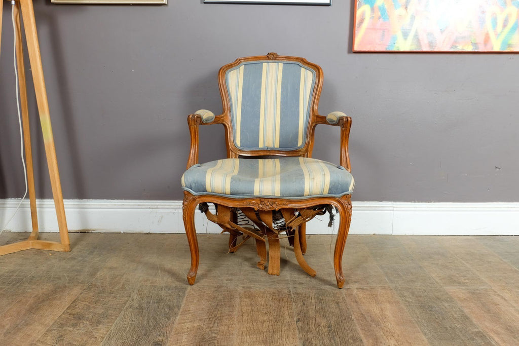 Antique Victorian Carved Walnut Arm Chair