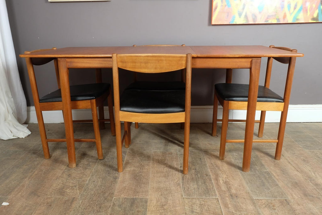 Vintage Retro McIntosh Teak Extending Dining Table and 4 Chairs