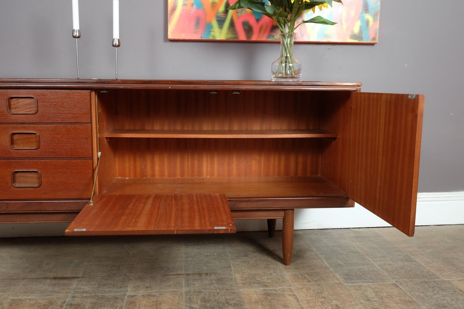 Vintage Retro Large Teak Sideboard by William Lawrence