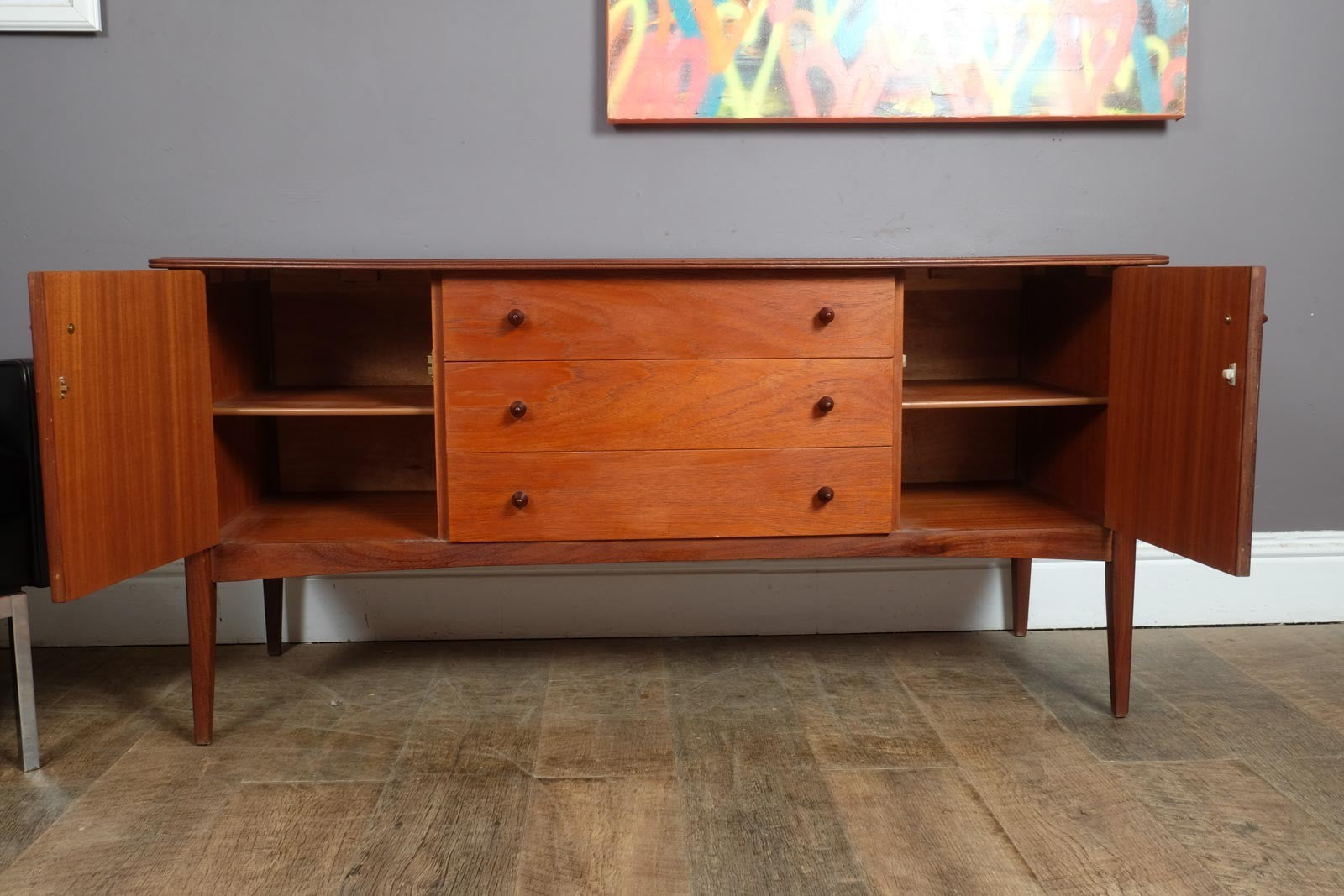 Vintage Retro Mid Century Small Teak Sideboard