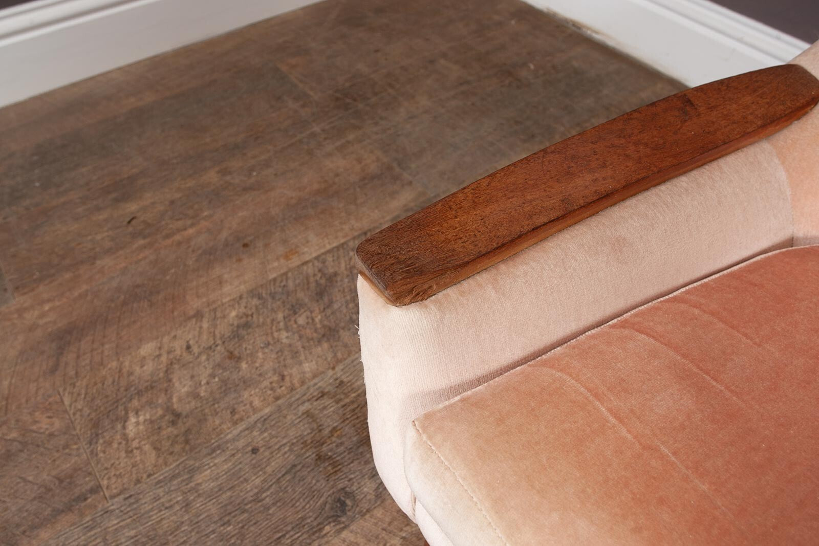 Vintage Mid Century Danish Style Low Back Arm Chair