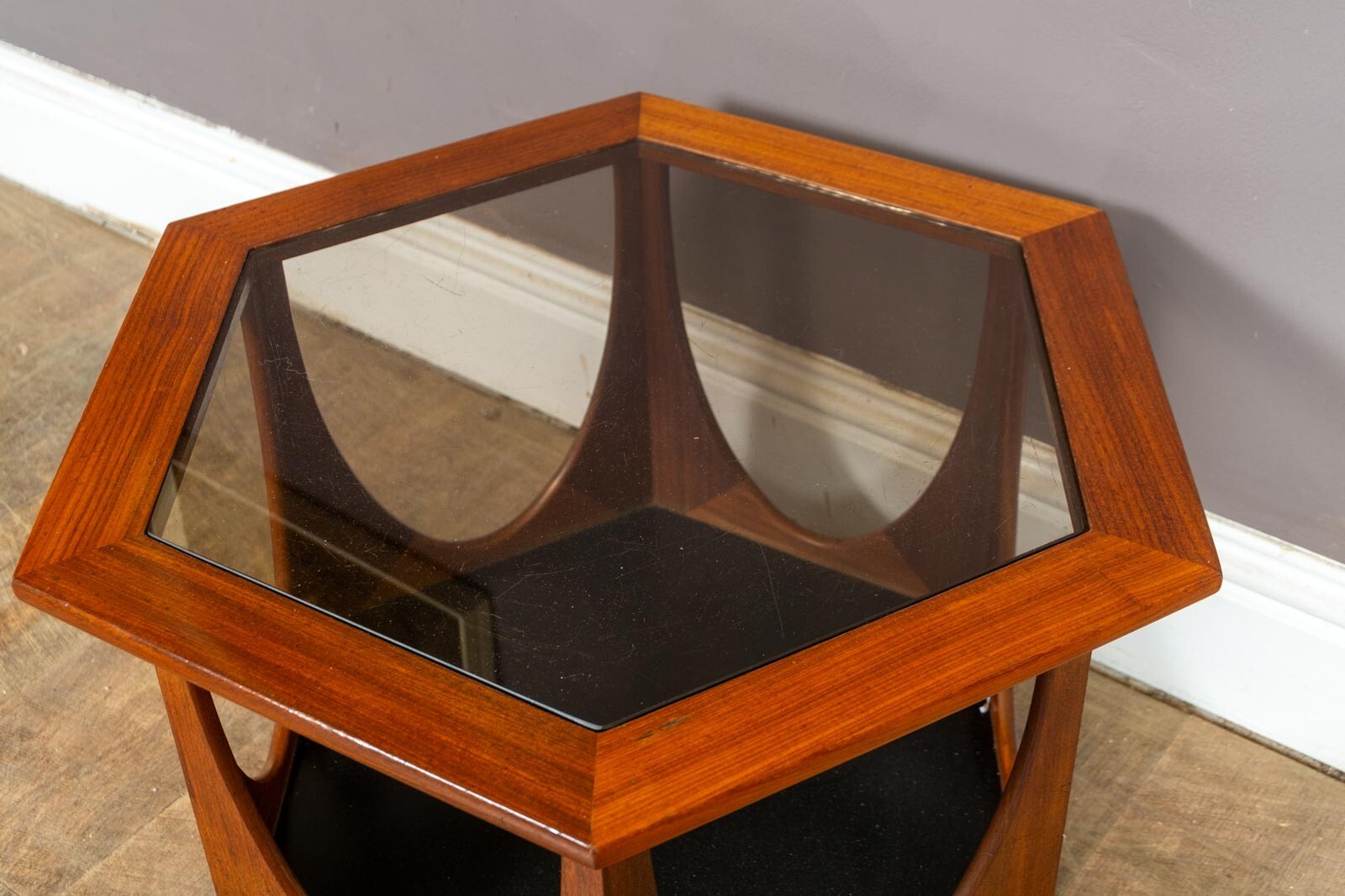 Vintage Mid Century Teak and Glass Brasilia Coffee Table by G Plan